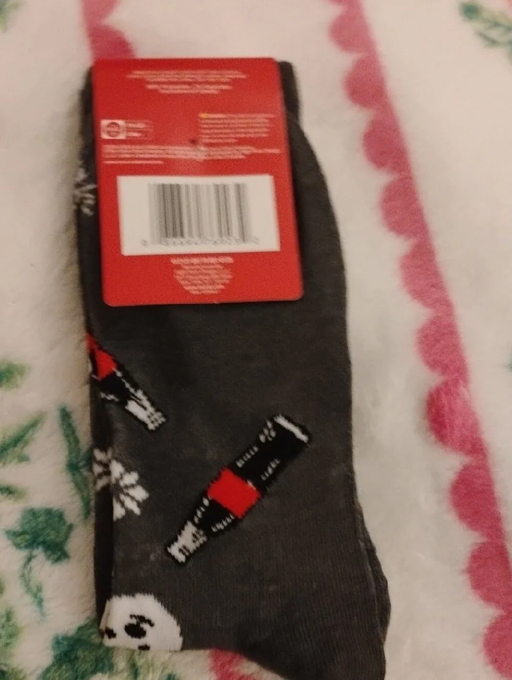 Coca Cola Black & Gray Crew Socks with Coke Logo Mens Sock  Bundle Nwt